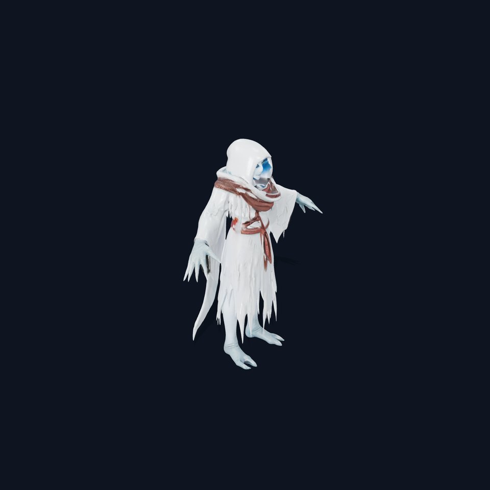 Ethereal Wraith Character Model  Fully Rigged and Animated